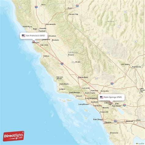 Direct Flights From Palm Springs To San Francisco Psp To Sfo Non Stop