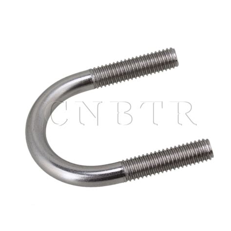 CNBTR Silver Tone M6 Galvanized Steel U Bolts U Screws Suitable For