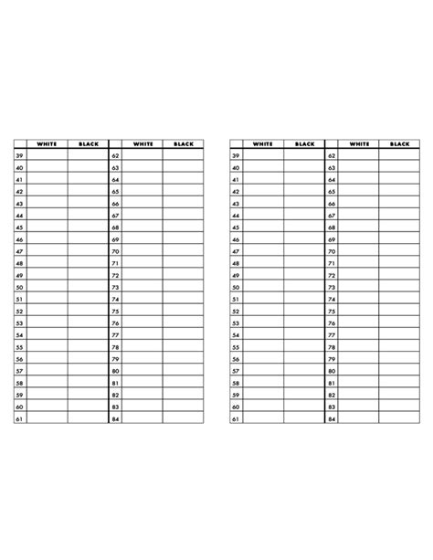 Evanston Chess Notation Sheet Free Download