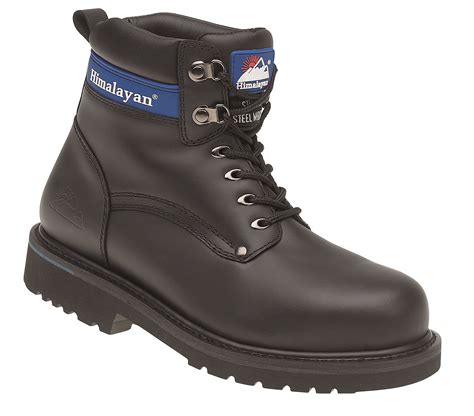 Himalayan Black Full Grain Leather Goodyear Welted Safety Boot With