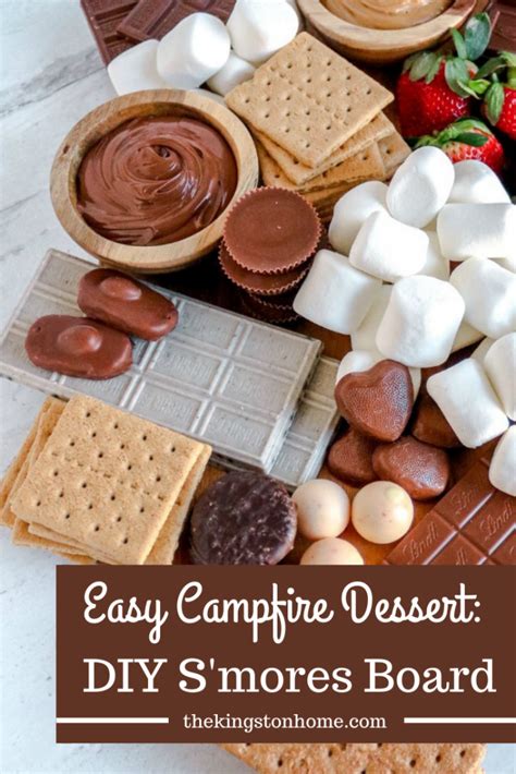 Easy Campfire Dessert Diy S Mores Board The Kingston Home