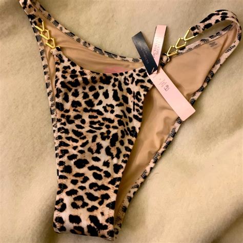 Victorias Secret Swim Victorias Secret M Cheetah High Cut Bikini