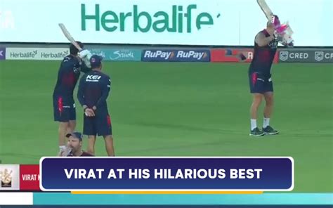 Virat Kohli Imitates Faf Du Plessis Batting Stance During Rcb S