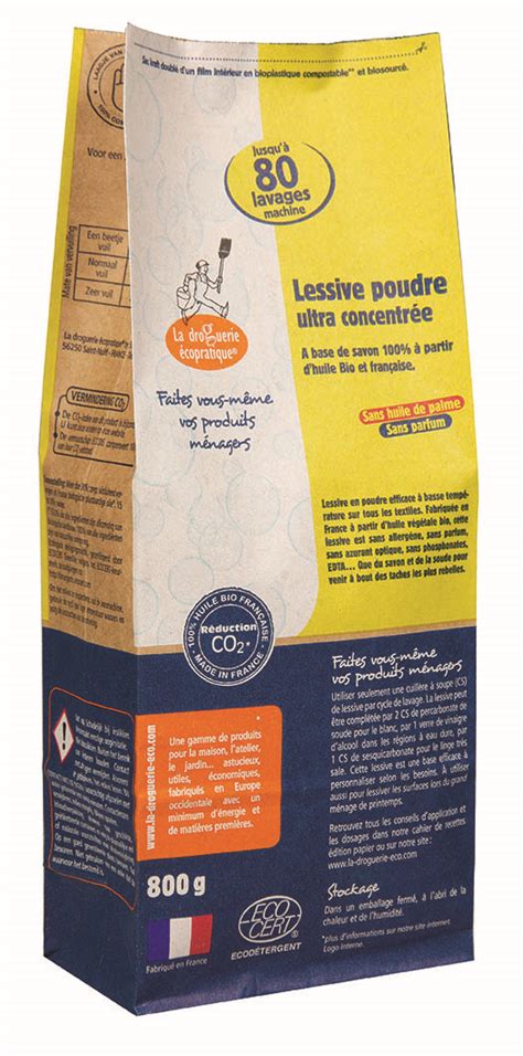 Lessive en Poudre Ultra Concentrée 800gr Sac Cocolibri