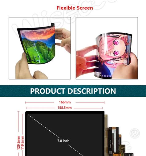 7 8 Inch Ultra Thin Rollable Amoled Flexible Touch Screen Soft Oled