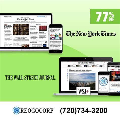 New York Times And Wsj The Wall Street Journal Sub Save 70