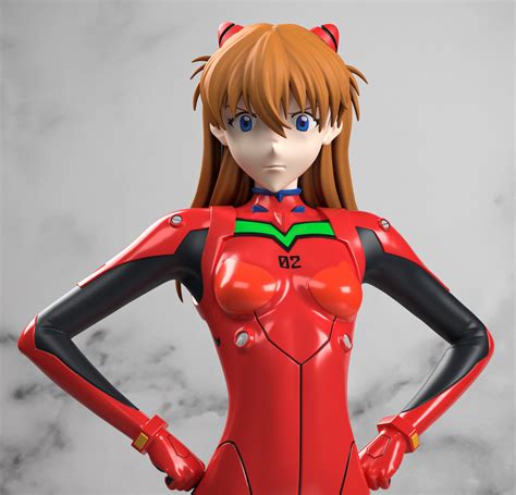 Asuka From Evangelion 3d Model 3d Printable Cgtrader