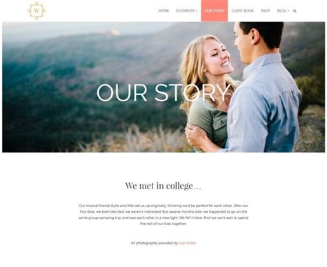 Wedding Website Story Template