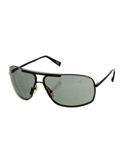 Giorgio Armani Aviator Tinted Sunglasses Black Sunglasses Accessories Gio124596 The Realreal