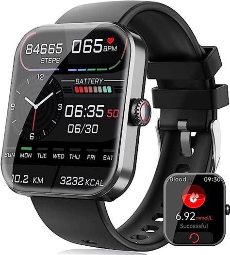 Smartwatch Mit Blutzuckermessung 1 9 Zoll Blutzucker Fitness Tracker