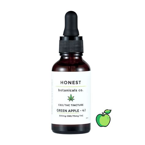 Cbdthc Tincture 4 To 1 Green Apple Honest Botanicals Cbd Oil Canada