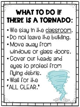 Tornado Safety Sign by Tewsdays in Speech | Teachers Pay Teachers