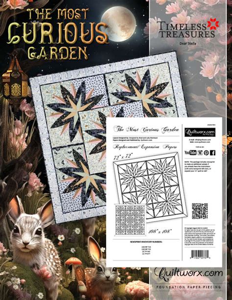 The Most Curious Garden King Expansion Quilt Patterns Marketplace