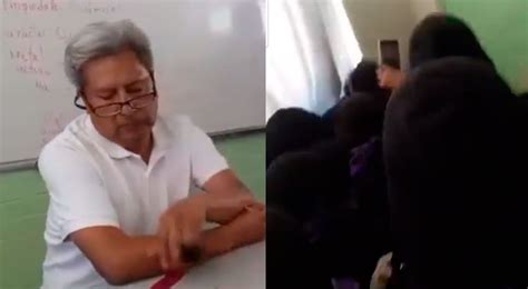 México Alumnas Agreden A Profesor Acusado De Violación Sexual En Colegio Voca 8 Se Cansaron