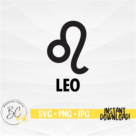 Leo Symbol SVG, LEO Svg, Zodiac Svg, Cricut, Star Sign Svg, Horoscope Svg, Leo Season Cut File ...