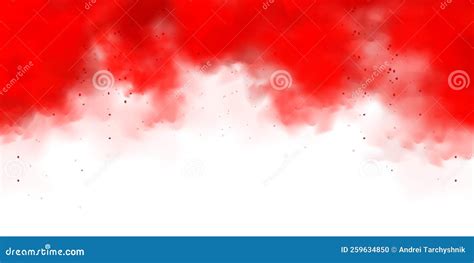 Red Colorful Smoke Clouds Isolated On White Background Realistic Mist