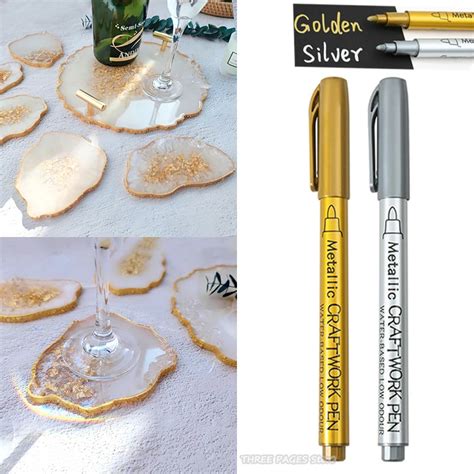 1 4Pcs Metallic Wasserdichte Permanent Marker Stifte F R DIY Epoxy Harz