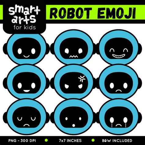 Robot Emoji Clip Art - Educational Clip Arts and Bible Stories