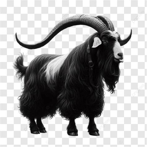 Image Of Long Horns Goat Isolated On White Background Image Of Long