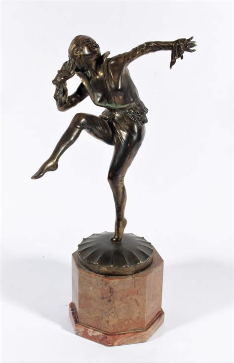 Goldscheider Bronze Art Nouveau Dancer Sculpture Antiques Gallery Ustar