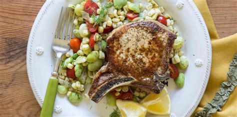 Crispy Pork Chops With Succotash Cook With Brenda Gantt