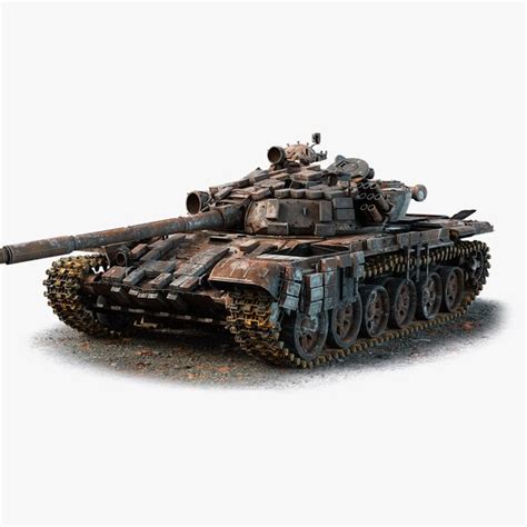 Modelo 3d Tanque T 72B Destruido TurboSquid 2179161