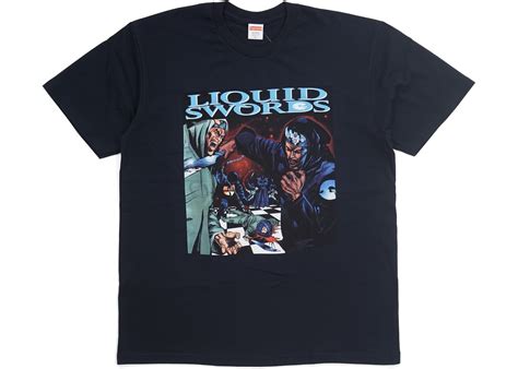 Supreme Liquid Swords Tee Navy Stockx News