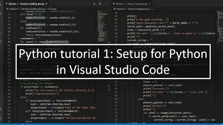 Python Tutorial Setup Of Python In Visual Studio Code Erofound