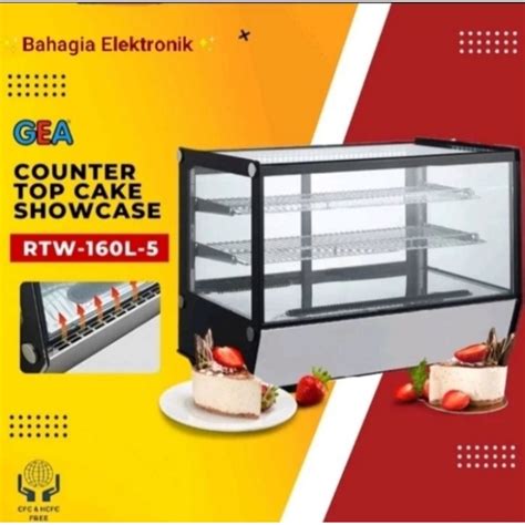 Jual GEA RTW 160L 4 COUNTER TOP CAKE SHOWCASE Shopee Indonesia