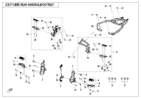 Cfmoto F Rear Handrail Footrest Sherco