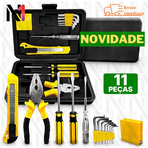 Kit Jogo De Ferramentas Pe As Maleta Uso Geral Casa E Oficina