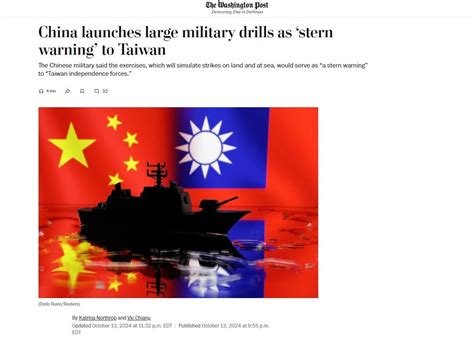 International Media Covers Chinas War Games Around Taiwan News Rti