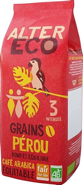 Alter Eco Caf Grains Caf Arabica Bio Du P Rou Intensit