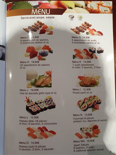 Menu Au Katana Sushi Cherbourg Restaurant Cherbourg En Cotentin