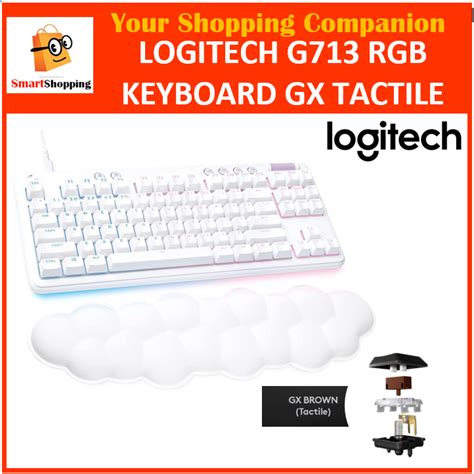 Logitech G713 TKL Mechanical RGB Gaming Keyboard With Palmrest Aurora