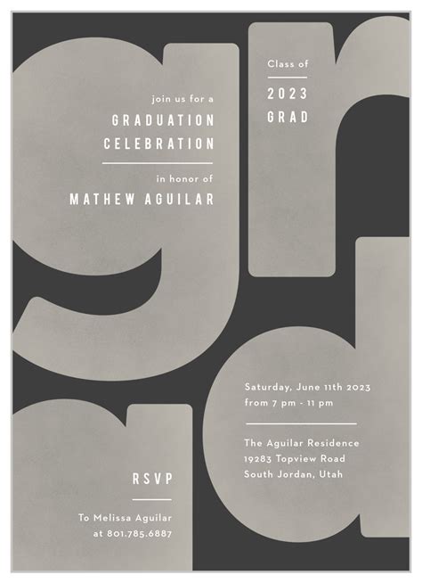 Graphic Polaroid Graduation Invitations By Basic Invite