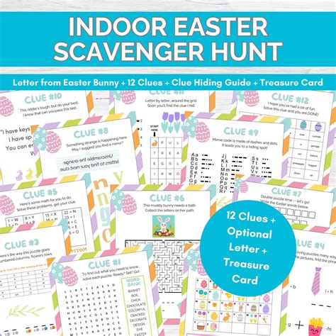 Easter Scavenger Hunt For Older Kids Easter Treasure Hunt Teens