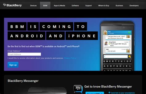 Blackberry Messenger Coming To Android And Ios