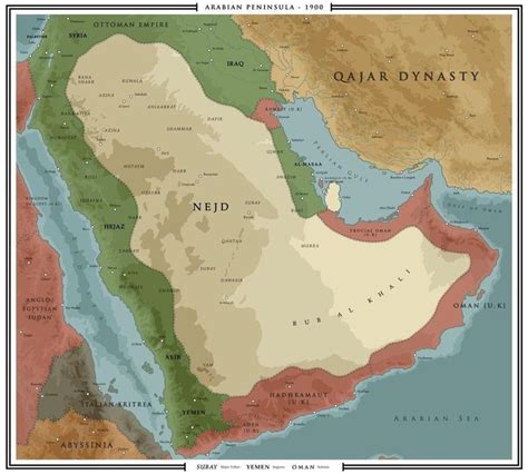 A Ad Map Of The Arabian Peninsula Arabian Peninsula Arabians Map