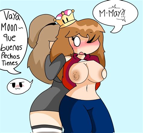 Rule 34 Blush Breasts Out Brown Hair Female Only Genderswap Mtf Grope Harassment Luna