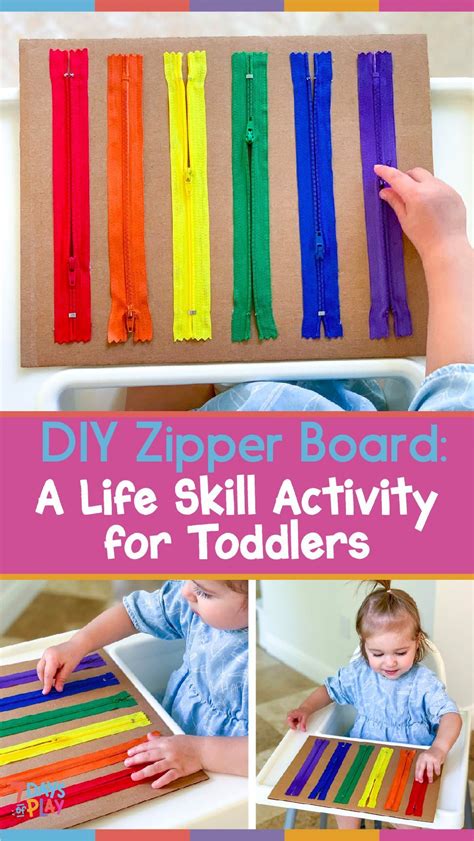 This Diy Zipper Board Is An Easy To Make Life Skill Activity For