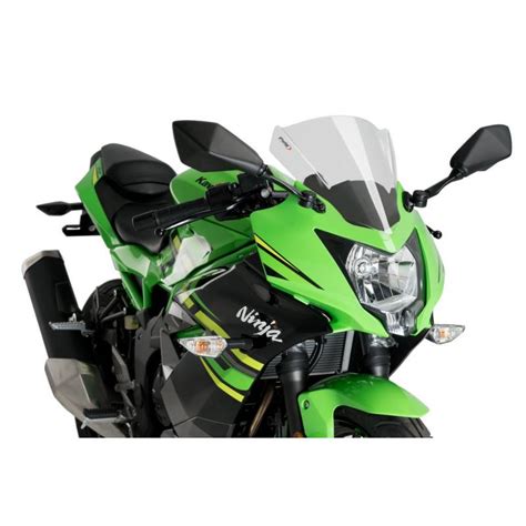 Bulle Pour Moto Kawasaki Ninja 125 Puig Racing Coloris Transparent