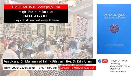 Majlis Bicara Buku Hall Al Zill Youtube