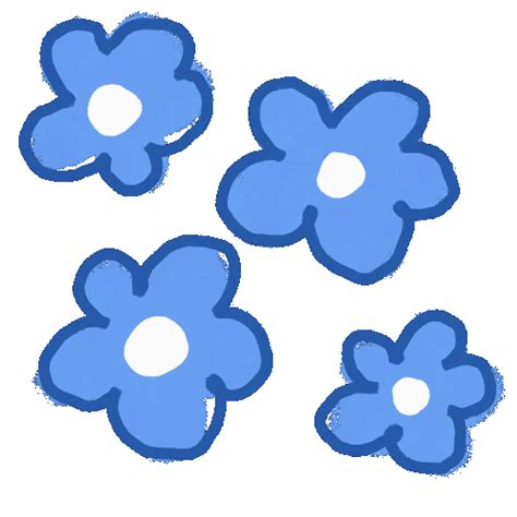 Blue Flowers Stickers - Find & Share on GIPHY