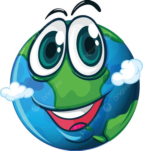 A Smiling Planet Earth Smiley Rounded Outerspace Vector Smiley