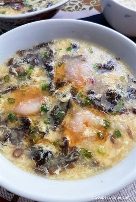 Simple Egg Drop Soup Recipe With Seaweed Souper Diaries