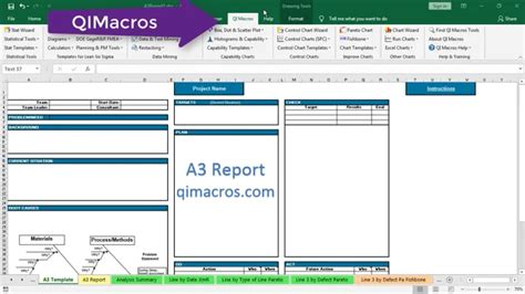 A3 Report Template Excel