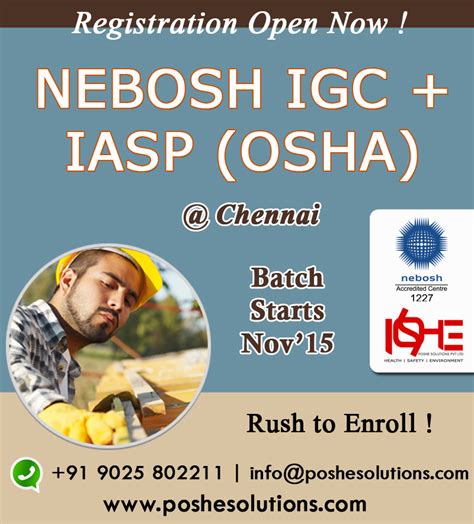 Nebosh Igc Course Training In Chennai Nebosh Course Training In Chennai Poshe