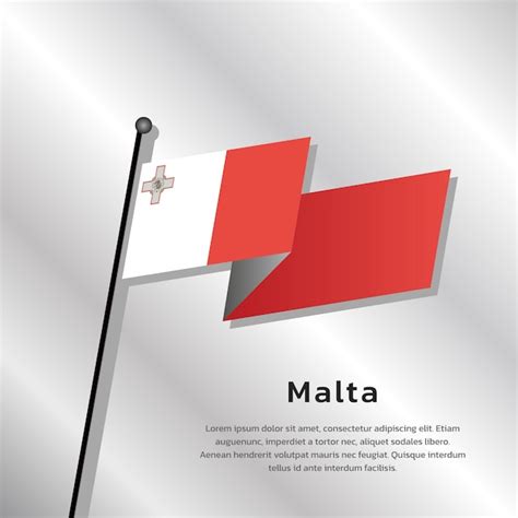 Ilustra O Do Modelo De Bandeira De Malta Vetor Premium