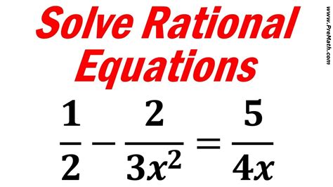 Solving Rational Equations Step By Step